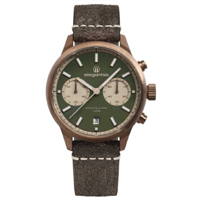 elegantsis 愛樂時-中性系列-JT58QS-承載老靈魂的新腕錶-綠-ELJT58QS-6G02LC-42MM