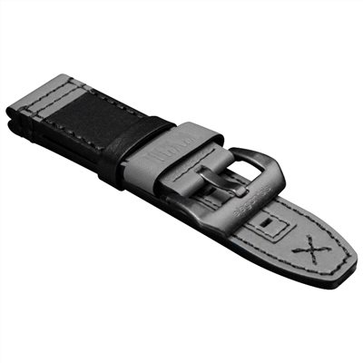 elegantsis 愛樂時-原廠配件-愛樂時軍事主題錶款訂製錶帶-義大利瘋馬真皮革 帆布錶帶-ELJF48QS-二戰日軍灰綠色