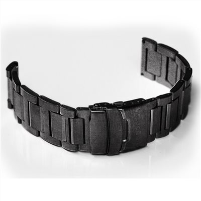 elegantsis 愛樂時-原廠配件-不銹鋼腕帶-JT系列鋼錶帶-黑色舊化樣式-舊化黑JT SERIS - 錶帶寬24mm