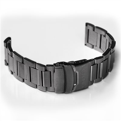 elegantsis 愛樂時-原廠配件-不銹鋼腕帶-JT系列鋼錶帶-拉砂槍色樣式-拉砂槍JT SERIS - 錶帶寬24mm