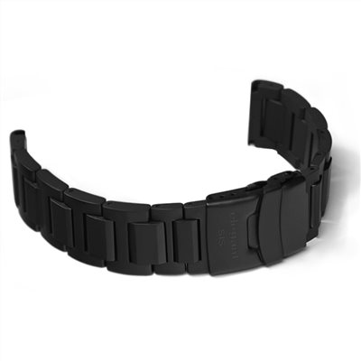 elegantsis 愛樂時-原廠配件-不銹鋼腕帶-JT系列鋼錶帶-黑色消光樣式-消光黑JF SERIS - 錶帶寬24mm