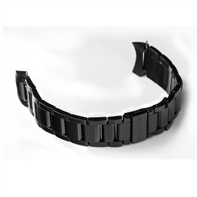 elegantsis 愛樂時-原廠配件-不銹鋼腕帶-42R系列鋼錶帶-黑色拋光樣式-拋光黑42R SERIS - 錶帶寬24mm