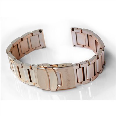 elegantsis 愛樂時-原廠配件-不銹鋼腕帶-48s系列鋼帶-玫瑰金拋光樣式- 拋光瑰金48s SERIS - 錶帶寬22mm