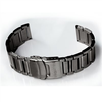 elegantsis 愛樂時-原廠配件-不銹鋼腕帶-48s系列鋼錶帶-槍色拉砂樣式- 拉砂槍48s SERIS - 錶帶寬22mm