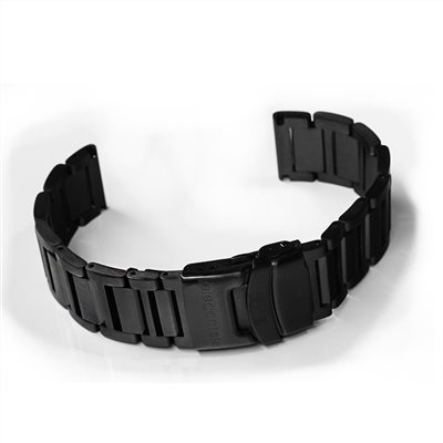 elegantsis 愛樂時-原廠配件-不銹鋼腕帶-48s系列鋼錶帶-黑色拉砂樣式- 拉砂黑48s SERIS - 錶帶寬22mm