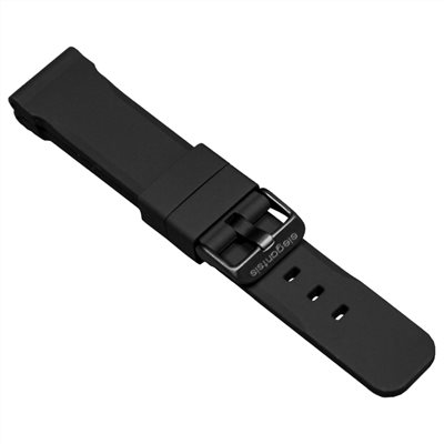 elegantsis 愛樂時-原廠配件-20mm/22mm 膠錶帶-矽膠錶帶-ELJO48MAS-256-22mm-黑色槍扣