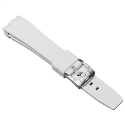 elegantsis 愛樂時-原廠配件-20mm/22mm 膠錶帶-矽膠錶帶-ELJT41QS-20mm-白色鋼扣