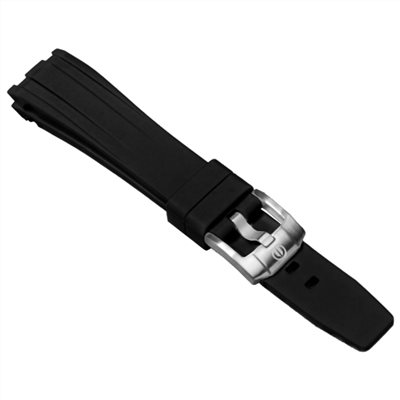 elegantsis 愛樂時-原廠配件-20mm/22mm 膠錶帶-矽膠錶帶-ELJT41QS-20mm-黑色鋼扣