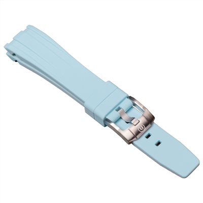 elegantsis 愛樂時-原廠配件-20mm/22mm 膠錶帶-矽膠錶帶- ELJT41QS-20mm-藍色鋼扣