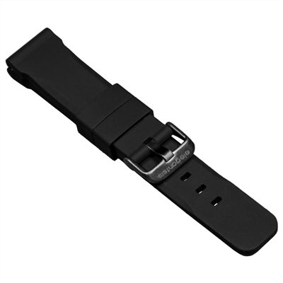 elegantsis 愛樂時-原廠配件-20mm/22mm 膠錶帶-矽膠錶帶-ELJT48MQS-22mm-黑色槍扣