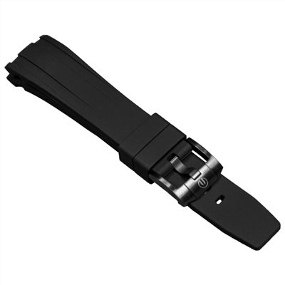 elegantsis 愛樂時-原廠配件-20mm/22mm 膠錶帶-矽膠錶帶-ELJX65AS-22mm-黑色槍扣