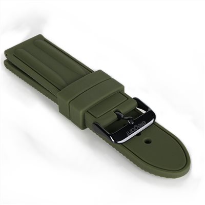 elegantsis 愛樂時-原廠配件-Rubber Strap-JT66系列膠錶帶-軍綠黑扣樣式-JT66 SERIS - 錶帶寬24mm 