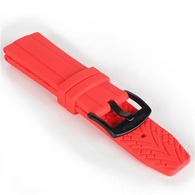 elegantsis 愛樂時-原廠配件-Rubber Strap-JT51系列膠錶帶-紅色黑扣樣式-JT51 SERIS - 錶帶寬22mm